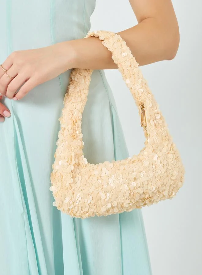 ستايلي حقيبة كتف مزينة بالترتر